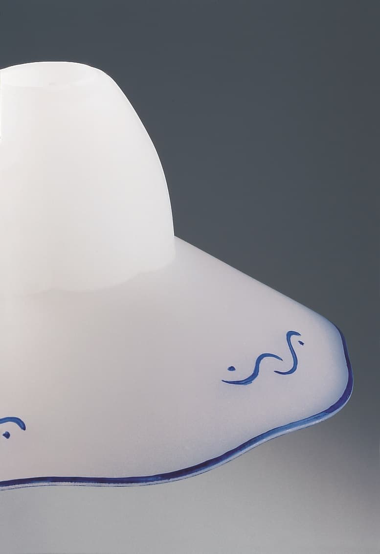 Glass: Satin White with Blue